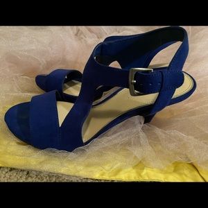 Royal blue high heel sandals!